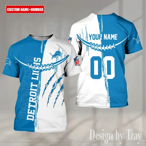 Detroit Lions Summer Fashion Casual T-Shirt Gift For Sport Fans AZTS1029