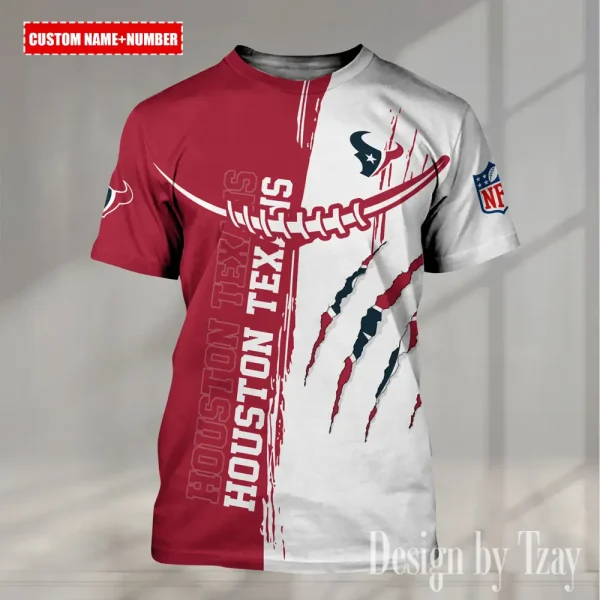 Houston Texans Summer Fashion Casual T-Shirt Gift For Sport Fans AZTS1031 - Image 2