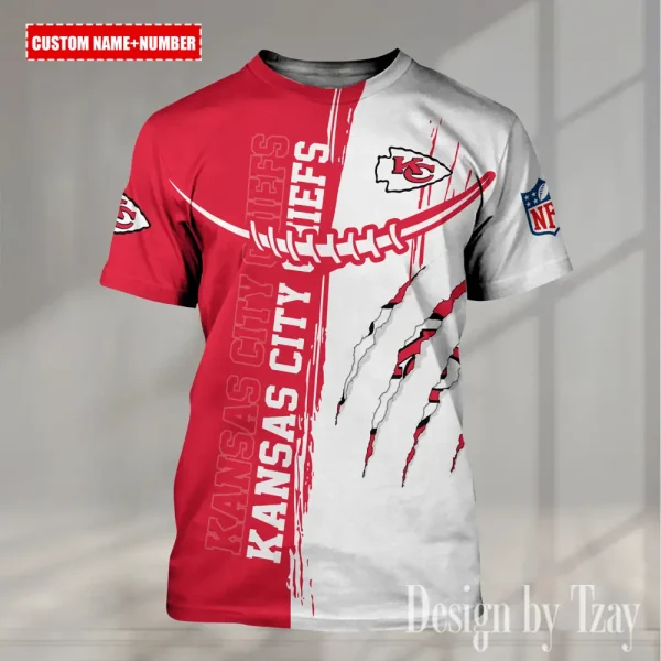 Kansas City Chiefs Summer Fashion Casual T-Shirt Gift For Sport Fans AZTS1034 - Image 2