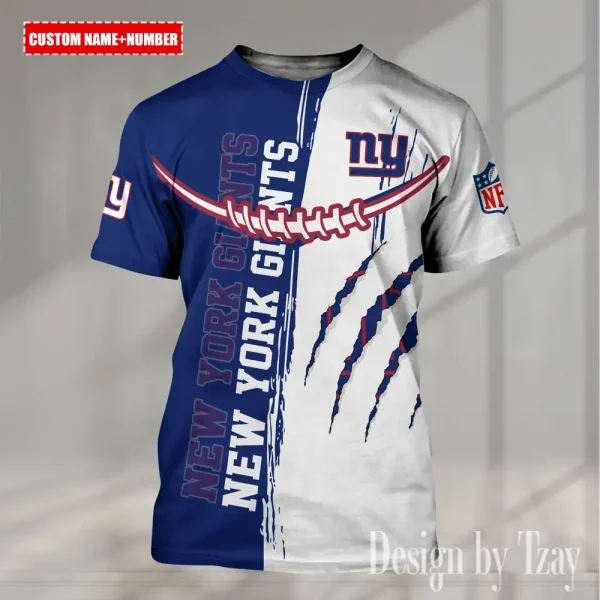 New York Giants Summer Fashion Casual T-Shirt Gift For Sport Fans AZTS1042 - Image 2