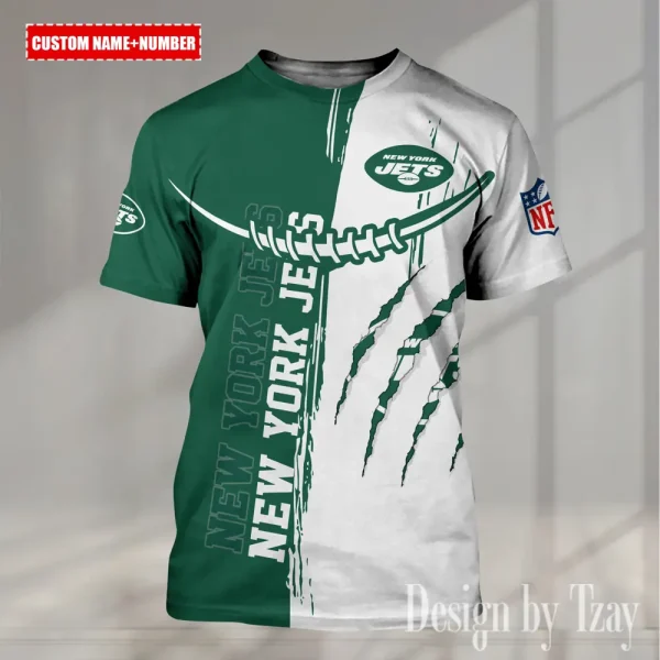 New York Jets Summer Fashion Casual T-Shirt Gift For Sport Fans AZTS1043 - Image 2