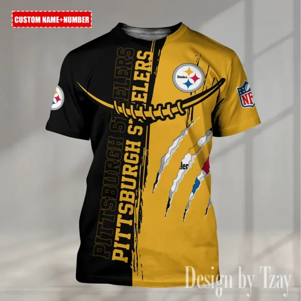 Pittsburgh Steelers Summer Fashion Casual T-Shirt Gift For Sport Fans AZTS1045 - Image 2