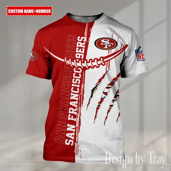 San Francisco 49ers Summer Fashion Casual T-Shirt Gift For Sport Fans AZTS1046 - Image 2