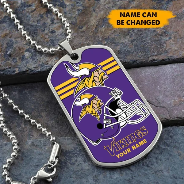 Minnesota Vikings New Dog Tag Necklace SPTDOGTNL005
