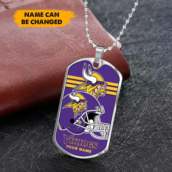 Minnesota Vikings New Dog Tag Necklace SPTDOGTNL005 - Image 3