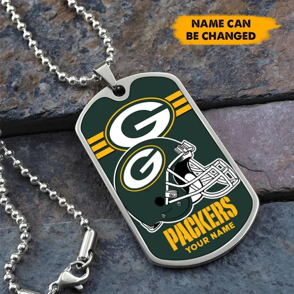 Green Bay Packers New Dog Tag Necklace SPTDOGTNL012