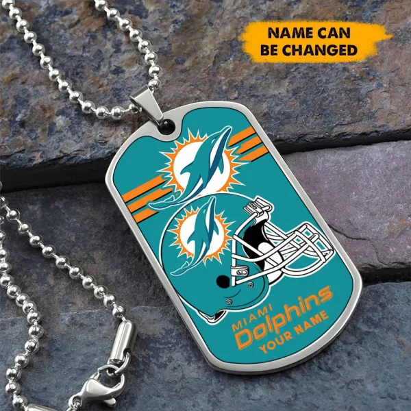 Miami Dolphins New Dog Tag Necklace SPTDOGTNL018