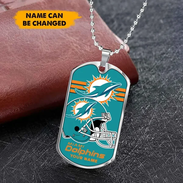 Miami Dolphins New Dog Tag Necklace SPTDOGTNL018 - Image 3