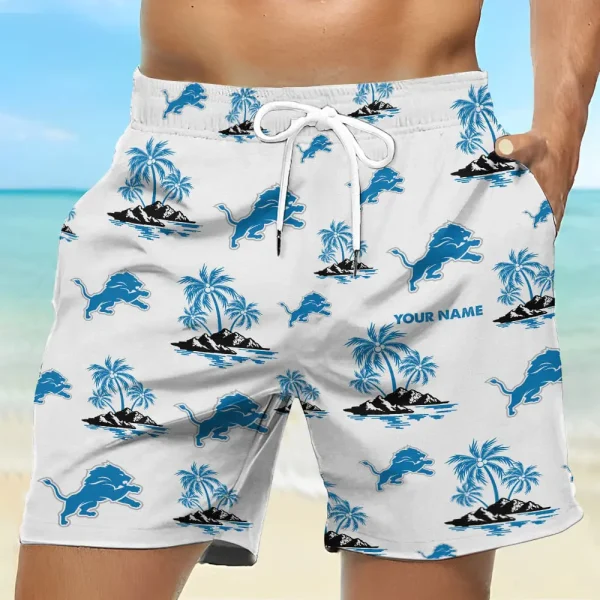Detroit Lions Summer Pattern Men Short Pants - Image 2