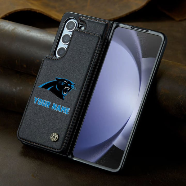 Carolina Panthers Leather Case Kickstand Card Holder Double Magnetic Clasp SPTLCCHDM005 - Image 2