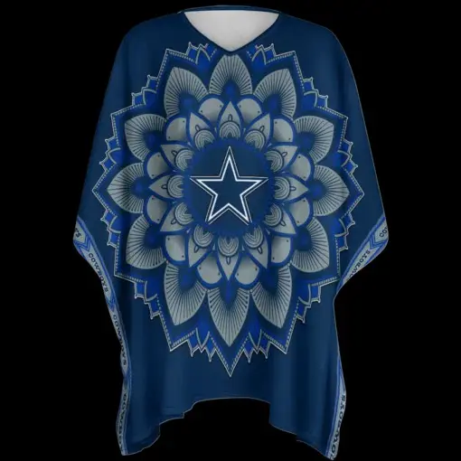 Dallas Cowboys NFL Women Sheer Mandala Flower Kaftan – Sportique Shop