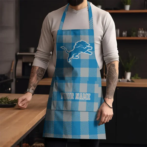 Detroit Lions New Personalized BBQ Apron SPTBBQAPRON011 - Image 2