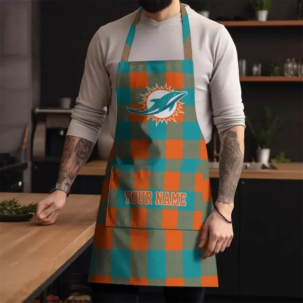 Miami Dolphins New Personalized BBQ Apron SPTBBQAPRON020 - Image 2