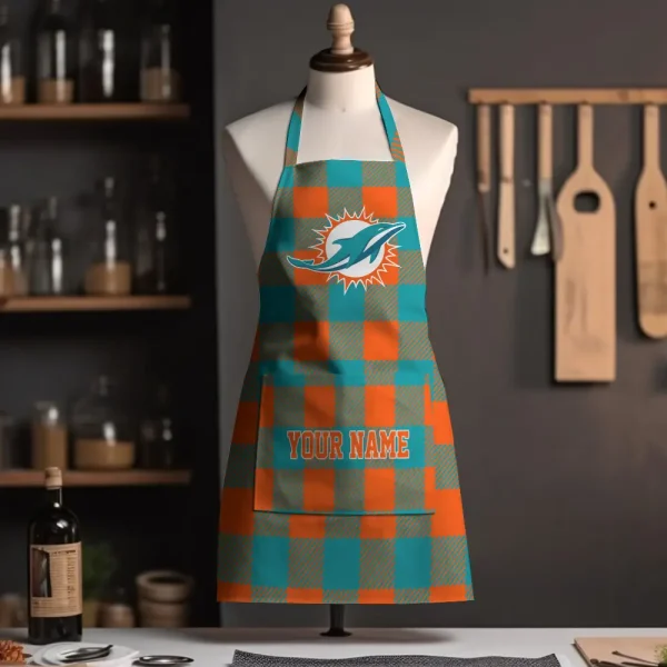 Miami Dolphins New Personalized BBQ Apron SPTBBQAPRON020