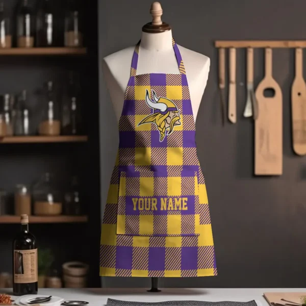 Minnesota Vikings New Personalized BBQ Apron SPTBBQAPRON021