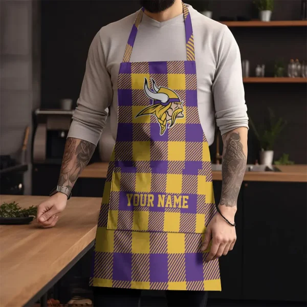 Minnesota Vikings New Personalized BBQ Apron SPTBBQAPRON021 - Image 2