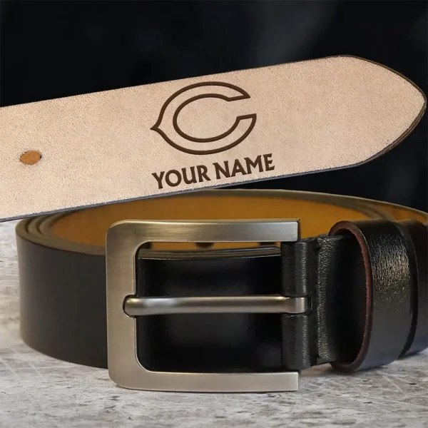 Chicago Bears Engraved Leather Belt SPTELBELT006 - Image 2