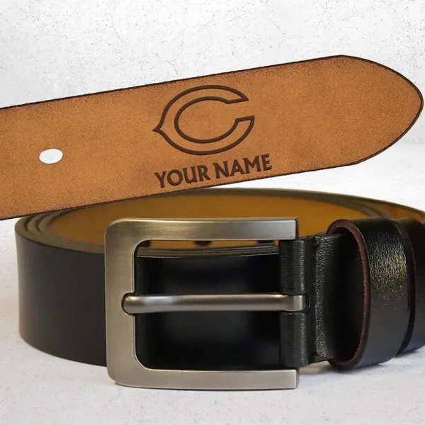 Chicago Bears Engraved Leather Belt SPTELBELT006