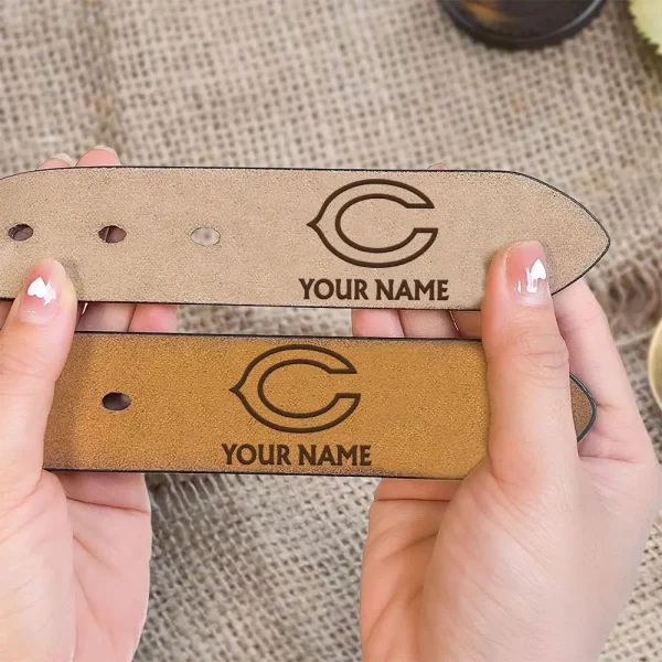 Chicago Bears Engraved Leather Belt SPTELBELT006 - Image 3