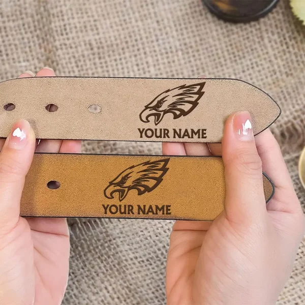 Philadelphia Eagles Engraved Leather Belt SPTELBELT026 - Image 2