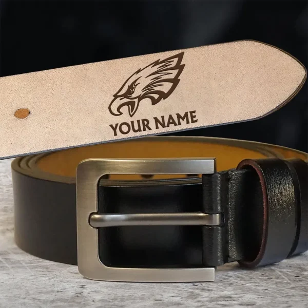Philadelphia Eagles Engraved Leather Belt SPTELBELT026 - Image 3