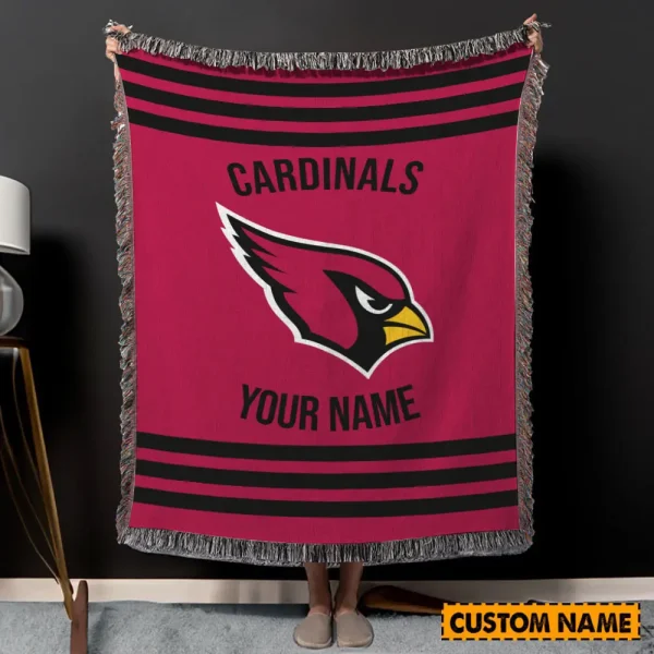 Arizona Cardinals New Pesonalized Woven Blanket For Fan SPTWOBLANKET001