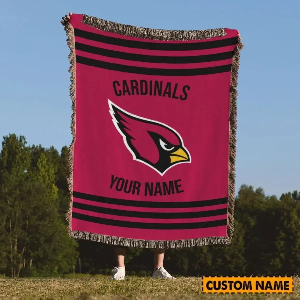Arizona Cardinals New Pesonalized Woven Blanket For Fan SPTWOBLANKET001 - Image 2