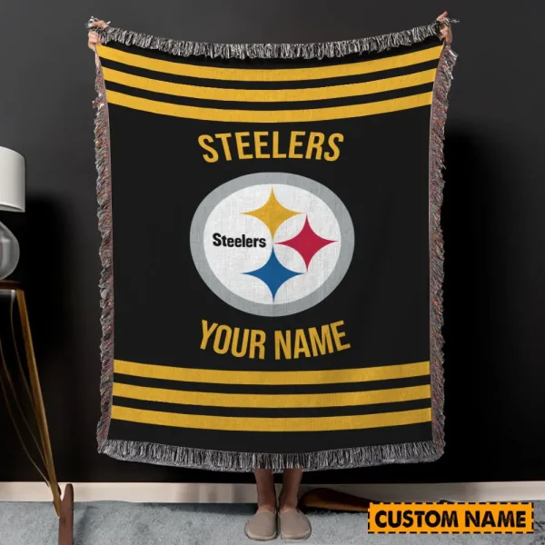 Pittsburgh Steelers New Pesonalized Woven Blanket For Fan SPTWOBLANKET027