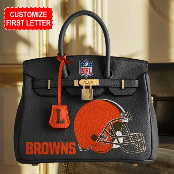 Cleveland Browns Birkin Style Premium Leather Bag SPTBIRKINBAG023 - Image 2