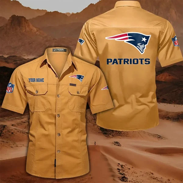 New England Patriots PURLSC021 Military Cargo Cotton Shirts - Image 10