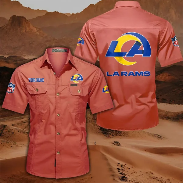 Los Angeles Rams PURLSC018 Military Cargo Cotton Shirts - Image 8