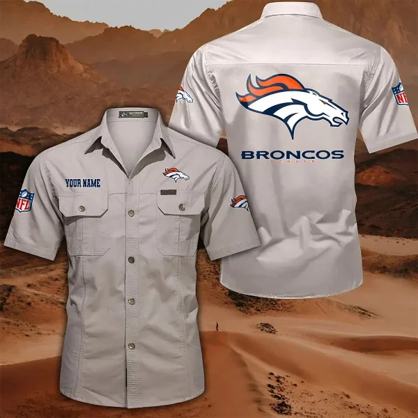 Denver Broncos PURLSC010 Military Cargo Cotton Shirts - Image 7