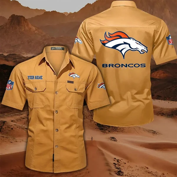 Denver Broncos PURLSC010 Military Cargo Cotton Shirts - Image 10