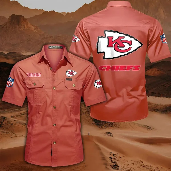 Kansas City Chiefs PURLSC016 Military Cargo Cotton Shirts