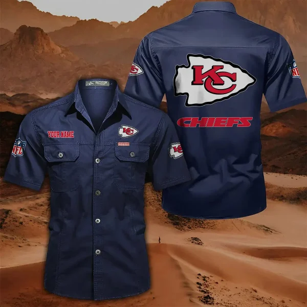 Kansas City Chiefs PURLSC016 Military Cargo Cotton Shirts - Image 3