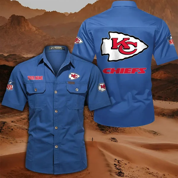 Kansas City Chiefs PURLSC016 Military Cargo Cotton Shirts - Image 4