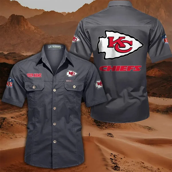 Kansas City Chiefs PURLSC016 Military Cargo Cotton Shirts - Image 5