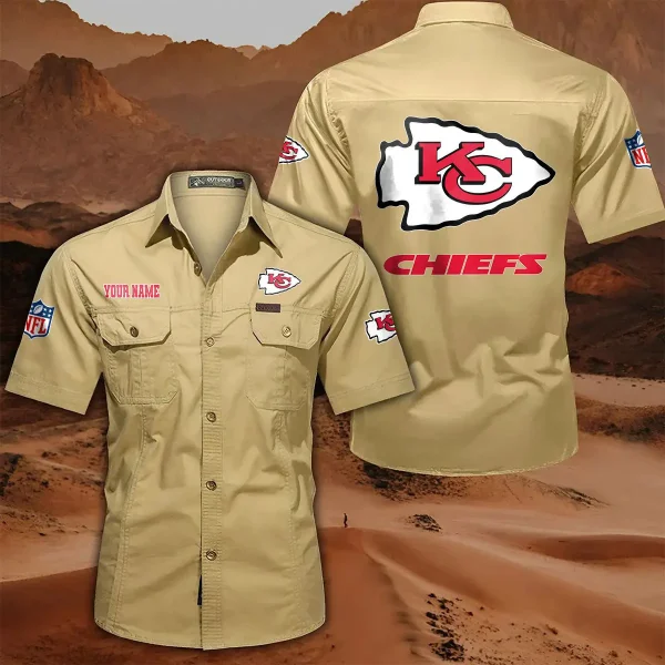 Kansas City Chiefs PURLSC016 Military Cargo Cotton Shirts - Image 6