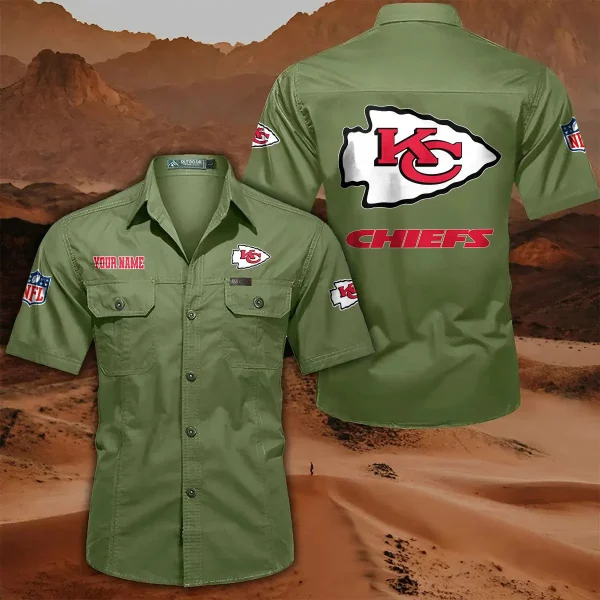 Kansas City Chiefs PURLSC016 Military Cargo Cotton Shirts - Image 7