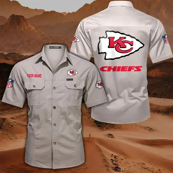 Kansas City Chiefs PURLSC016 Military Cargo Cotton Shirts - Image 8