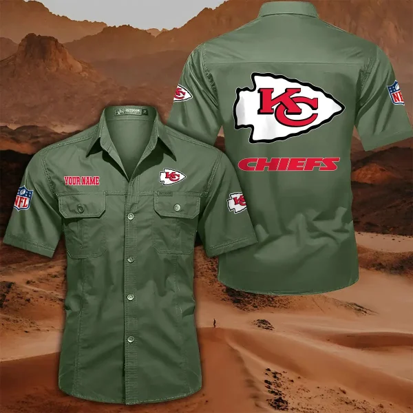 Kansas City Chiefs PURLSC016 Military Cargo Cotton Shirts - Image 9