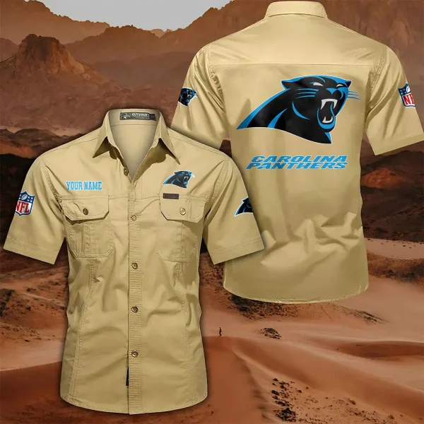 Carolina Panthers PURLSC005 Military Cargo Cotton Shirts - Image 5