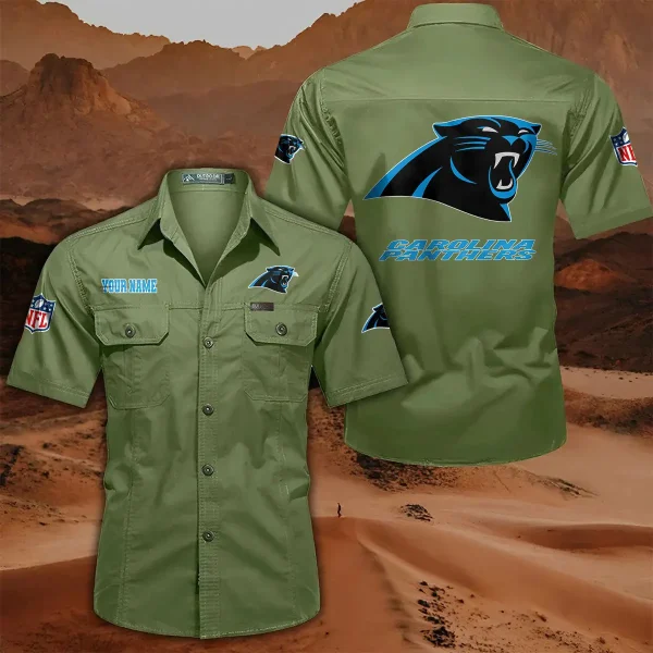 Carolina Panthers PURLSC005 Military Cargo Cotton Shirts - Image 6