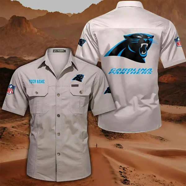 Carolina Panthers PURLSC005 Military Cargo Cotton Shirts - Image 7