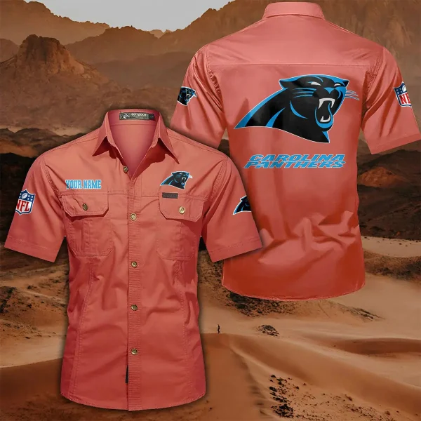 Carolina Panthers PURLSC005 Military Cargo Cotton Shirts - Image 8
