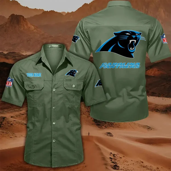 Carolina Panthers PURLSC005 Military Cargo Cotton Shirts - Image 9