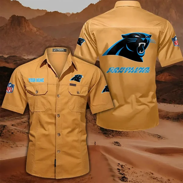 Carolina Panthers PURLSC005 Military Cargo Cotton Shirts - Image 10