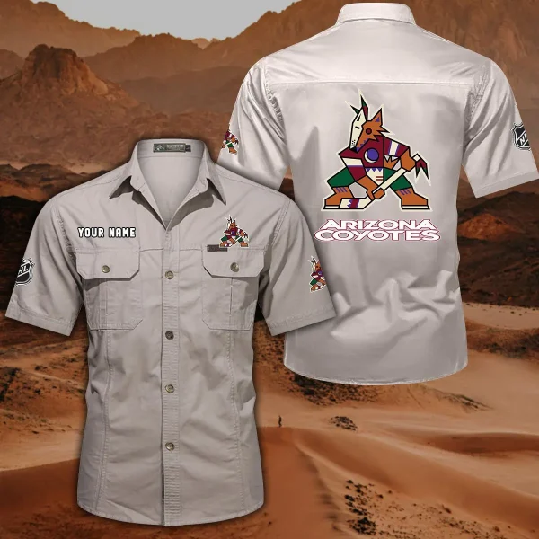 Arizona Coyotes DDQQB10468 Military Cargo Cotton Shirts - Image 7