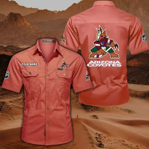 Arizona Coyotes DDQQB10468 Military Cargo Cotton Shirts - Image 9