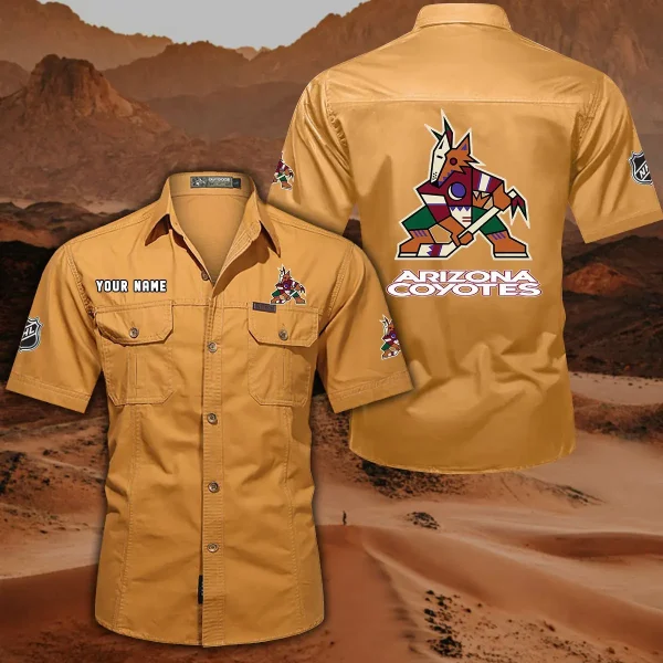 Arizona Coyotes DDQQB10468 Military Cargo Cotton Shirts - Image 10